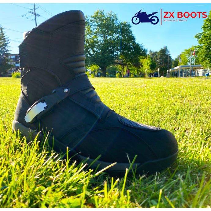 High Performance Leather Adventure Boot Waterproof membrane with a buckle and Velcro strap