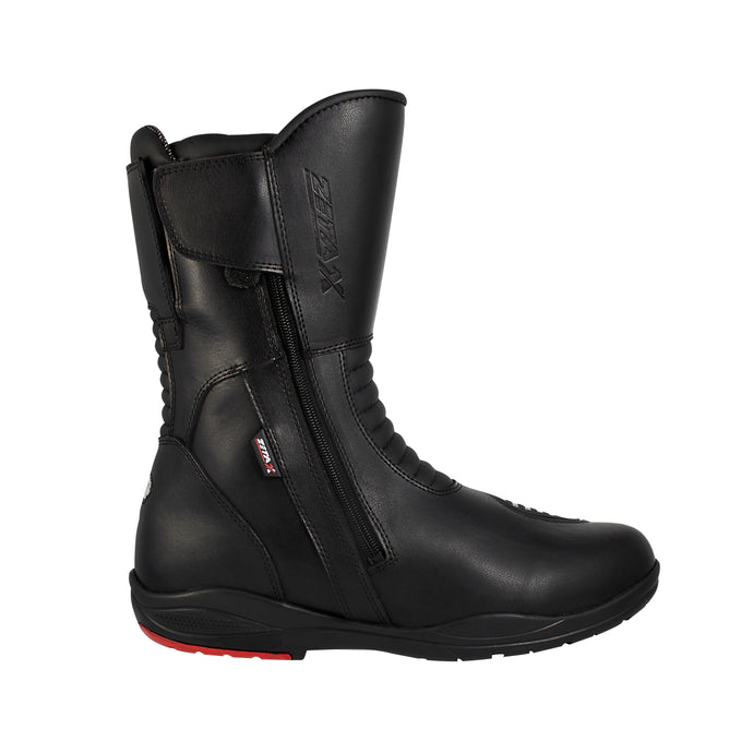 High Performance PU Coated Leather Touring Boot Waterproof with a Zip and Velcro strap