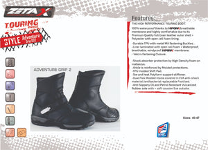 High Performance Leather Adventure Boot Waterproof membrane with a buckle and Velcro strap