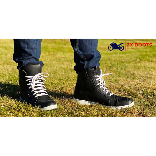 High Performance Cafe Racer Style Sneakers Waterproof Lining with Laces