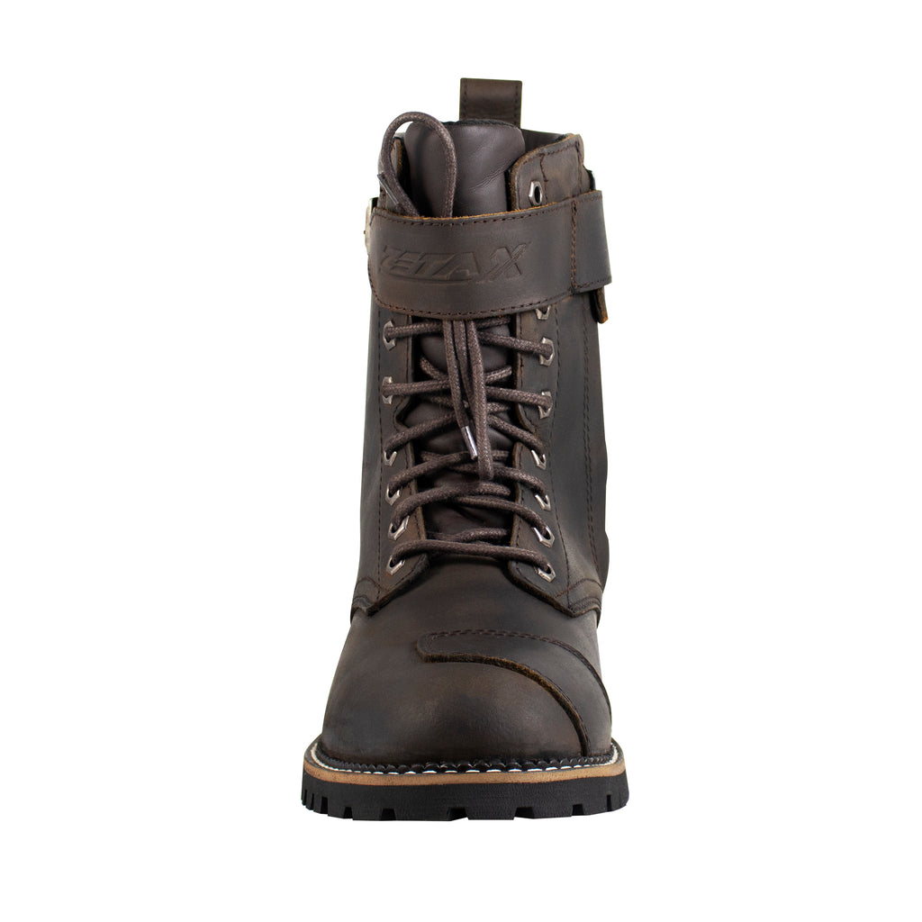 High Performance CE Certified Cafe Racer Style Boot Waterproof with Zip and Laces