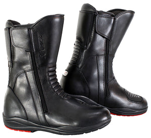 High Performance PU Coated Leather Touring Boot Waterproof with a Zip and Velcro strap